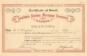 Southern Kansas Mortgage Co. - Stock Certificate